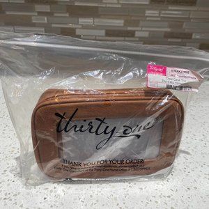 THIRTY ONE CLEAR CASE TRIO Caramel Distressed Pebble Brand New